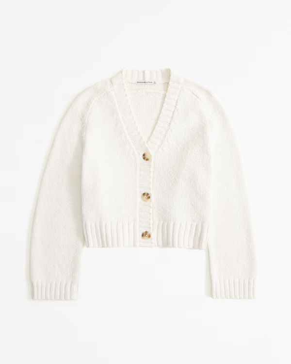 Cotton-Blend Short Cardigan | Abercrombie & Fitch (US)