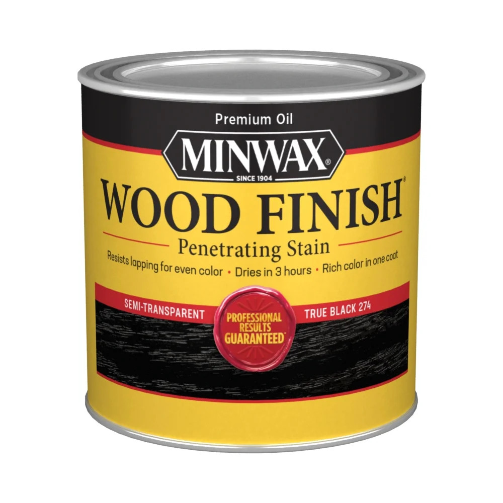 Minwax Wood Finish, True Black, 1/2 Pint | Walmart (US)
