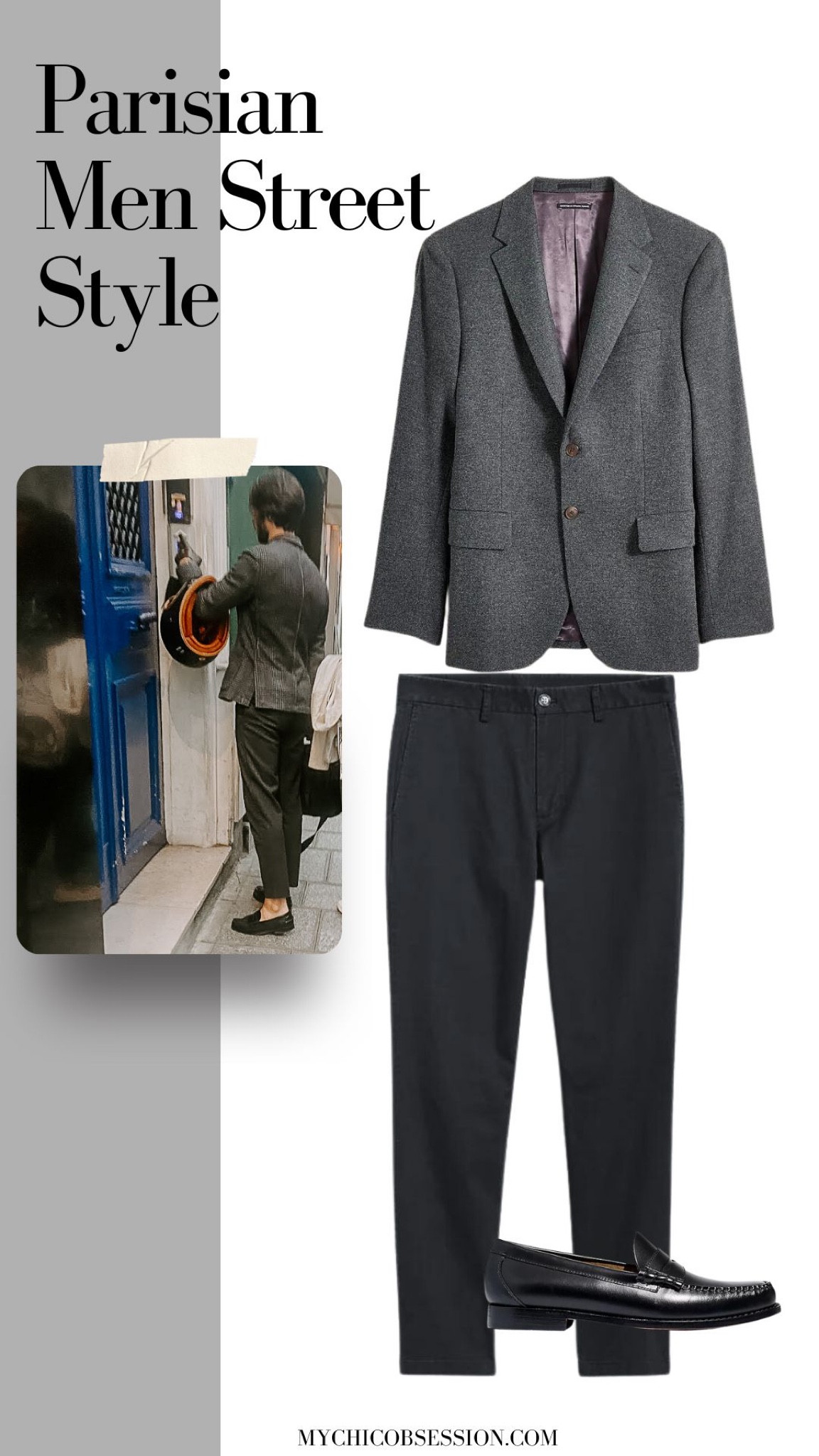 Cuffed or ankle length pants were huge in France, some choosing to wear this look with socks and some without. Either way, it’s a great, slim look for work when paired with a blazer and dress shoes.

#LTKSeasonal #LTKstyletip #LTKmens