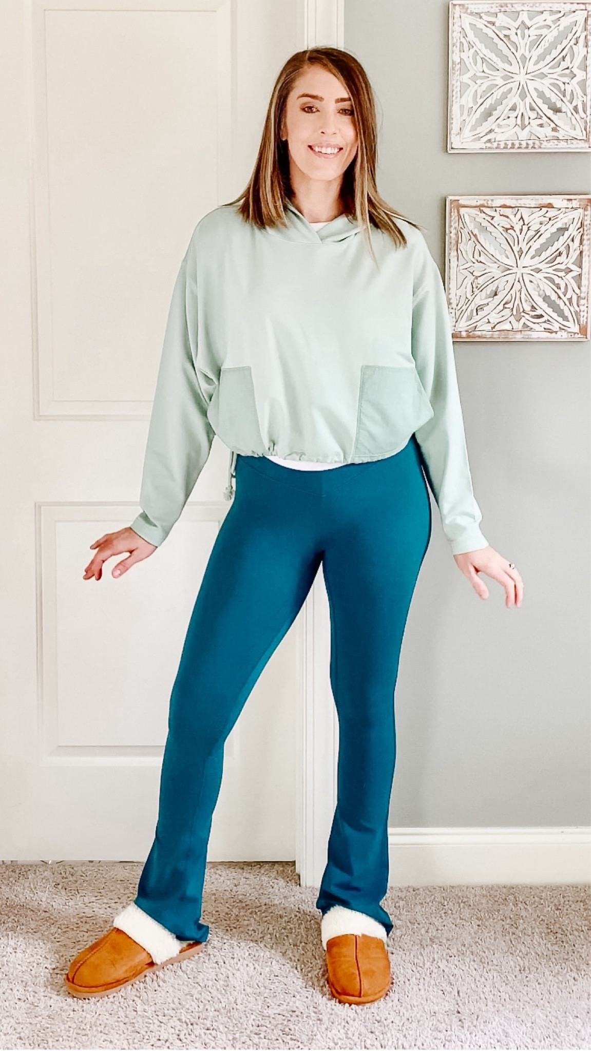 Stylish athleisure outfit, casual loungewear for women, comfortable workout clothes, trendy fitness apparel, Outdoor Voices Cropped Boxy Hoodie, lululemon Align™ Mini-Flared Pant, Old Navy UltraLite Rib-Knit T-Shirt, and Litfun Fuzzy Memory Foam Slippers. Emphasize the versatility with phrases like perfect for workouts, yoga, or lounging at home, Ugg slipper alternatives, budget-friendly cozy slippers, Ugg-style house shoes, and comfy slipper dupes, tall girl fashion-friendly, stylish options for tall women, trendy outfits for taller ladies, and fashionable choices for taller figures

Tall women fashion | Tall girl fashion | Tall girl | Tall women 


Body Hoodie - Small
LuLuLemon Yoga Pants - Size 6
Cropped White Tee - Medium Tall
Slippers - 10.5-11

#LTKGiftGuide #LTKstyletip #LTKmidsize