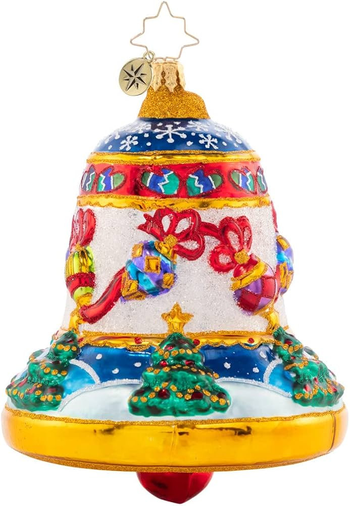 Christopher Radko Hand-Crafted European Glass Christmas Decorative Ornament, Well Decorated Bell | Amazon (US)