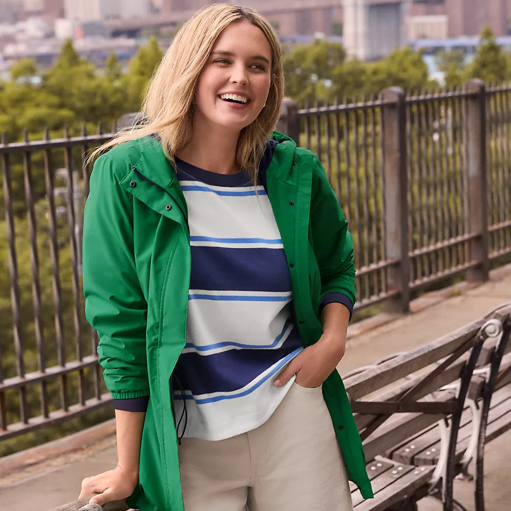Squall Packable Waterproof Raincoat | Lands' End (US)