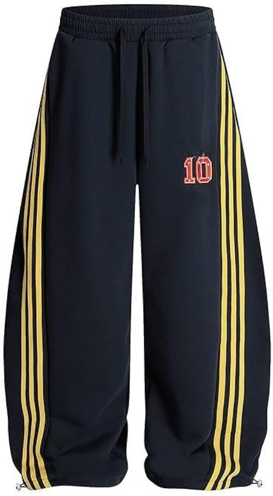 Women High Waist Wide Leg Sweatpants Street Loose Casual Striped Pants with Drawstring Y2K Sweatp... | Amazon (US)