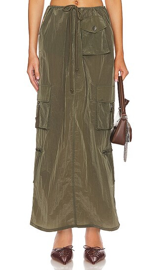 Noah Maxi Skirt in Olive Green | Revolve Clothing (Global)