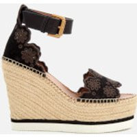 See By Chloé Women's Suede Wedged Sandals - Black | Allsole (Global)