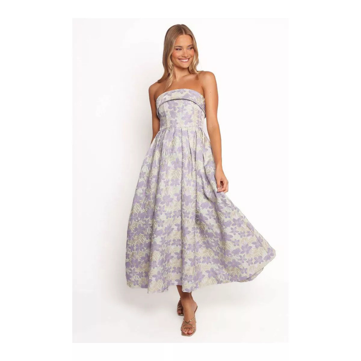 Petal and Pup Rhea Strapless Midi Dress - Sage Floral M | Target