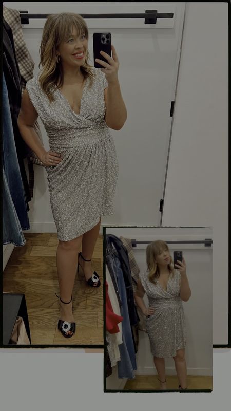 The perfect Holiday dress for any curvy girl. I love the look of the sequin dress. I love the ruching and the fit at the waist. I also love the drapey bust. It’s literally the perfect dress!!! Wearing a size L. 

#LTKCyberweek #LTKcurves #LTKHoliday