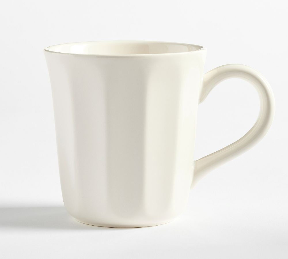 Heirloom Stoneware Mugs, Set of 4 - White | Pottery Barn (US)