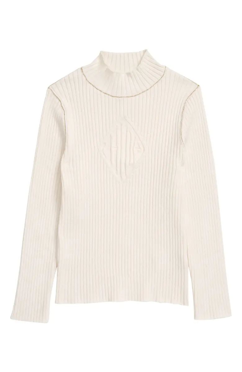 Chloé Kids' Logo Ribbed Turtleneck Sweater | Nordstrom | Nordstrom