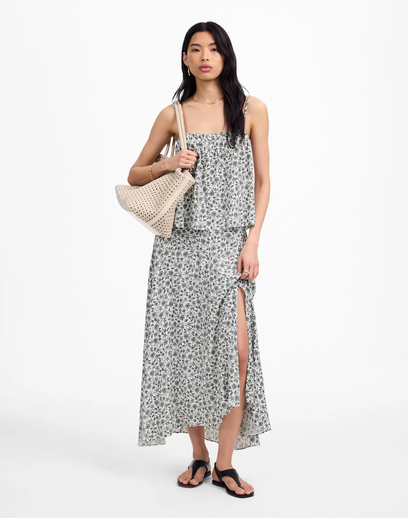 Midi Slip Skirt in Floral | Madewell
