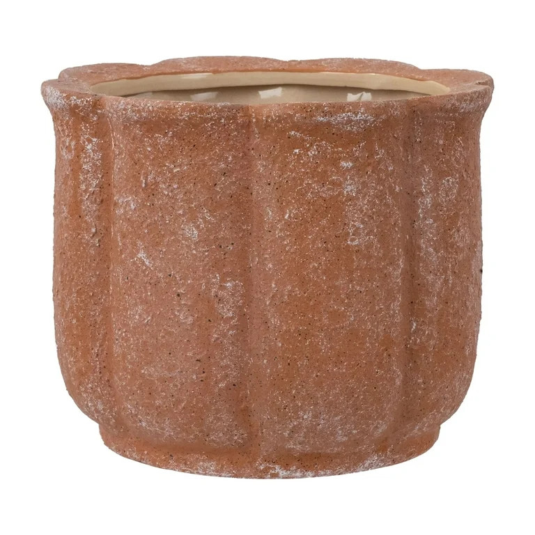 My Texas House 8in Terracotta Flower Planter Pot Ceramic Drainage Hole with Plug Included | Walmart (US)