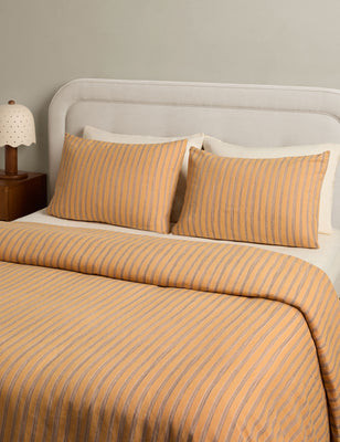 Oja Linen Cotton Sham by Sarah Sherman Samuel, Azure, King | Lulu and Georgia 