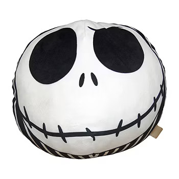 Northwest Jack Skellington Cloud Nightmare Before Christmas Round Throw Pillow, Color: Black Whit... | JCPenney