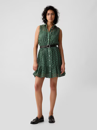Eyelet Tiered Mini Dress | Gap (US)