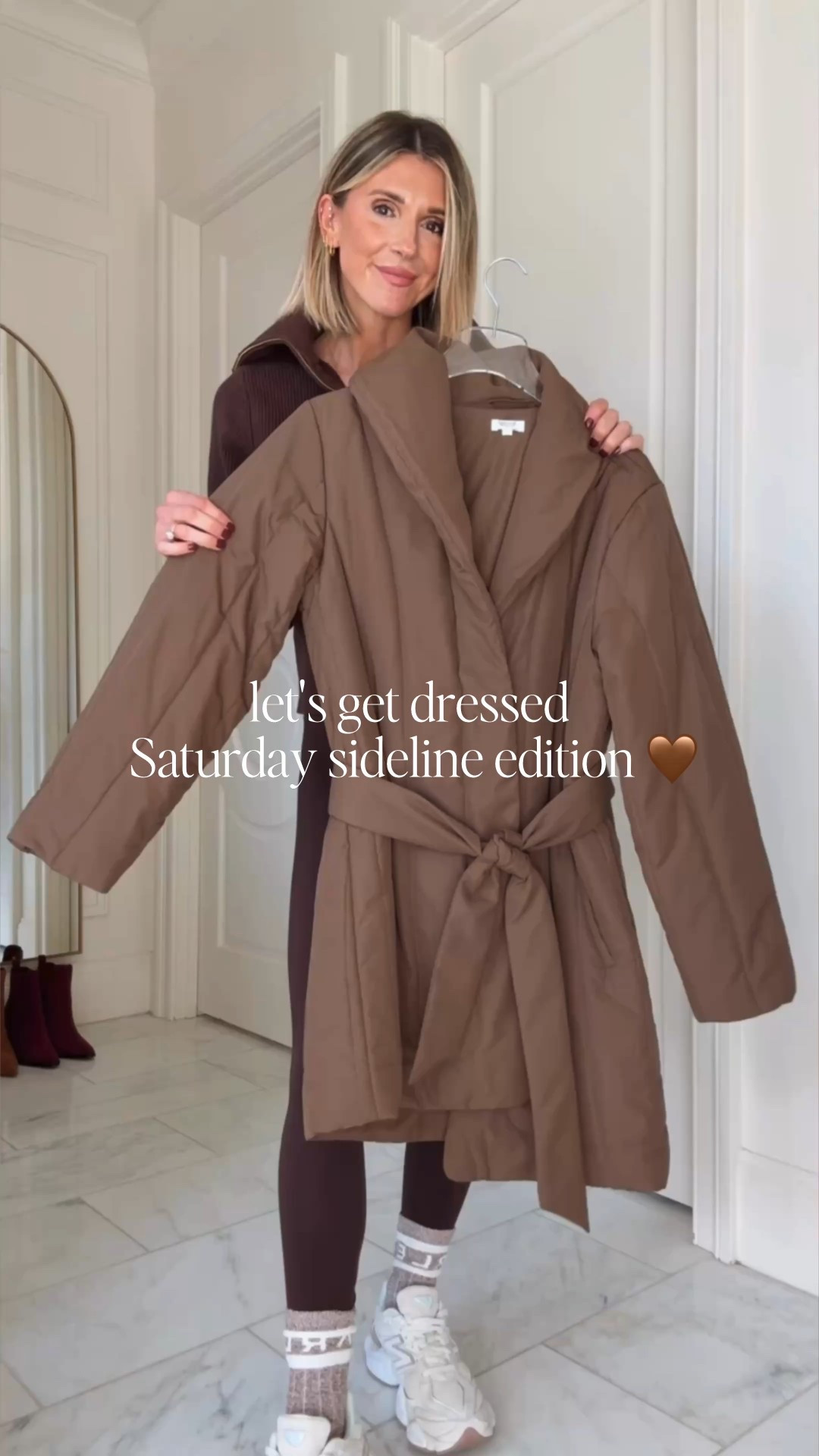 The puffer coat you need this fall. I'm wearing size small. 

Sideline Saturday outfit 