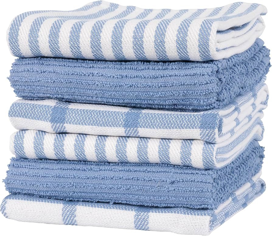 KAF Home Premium Kitchen Towels (18" x 28"), Large 100% Cotton, Flat & Terry Absorbent Dish Towel... | Amazon (US)