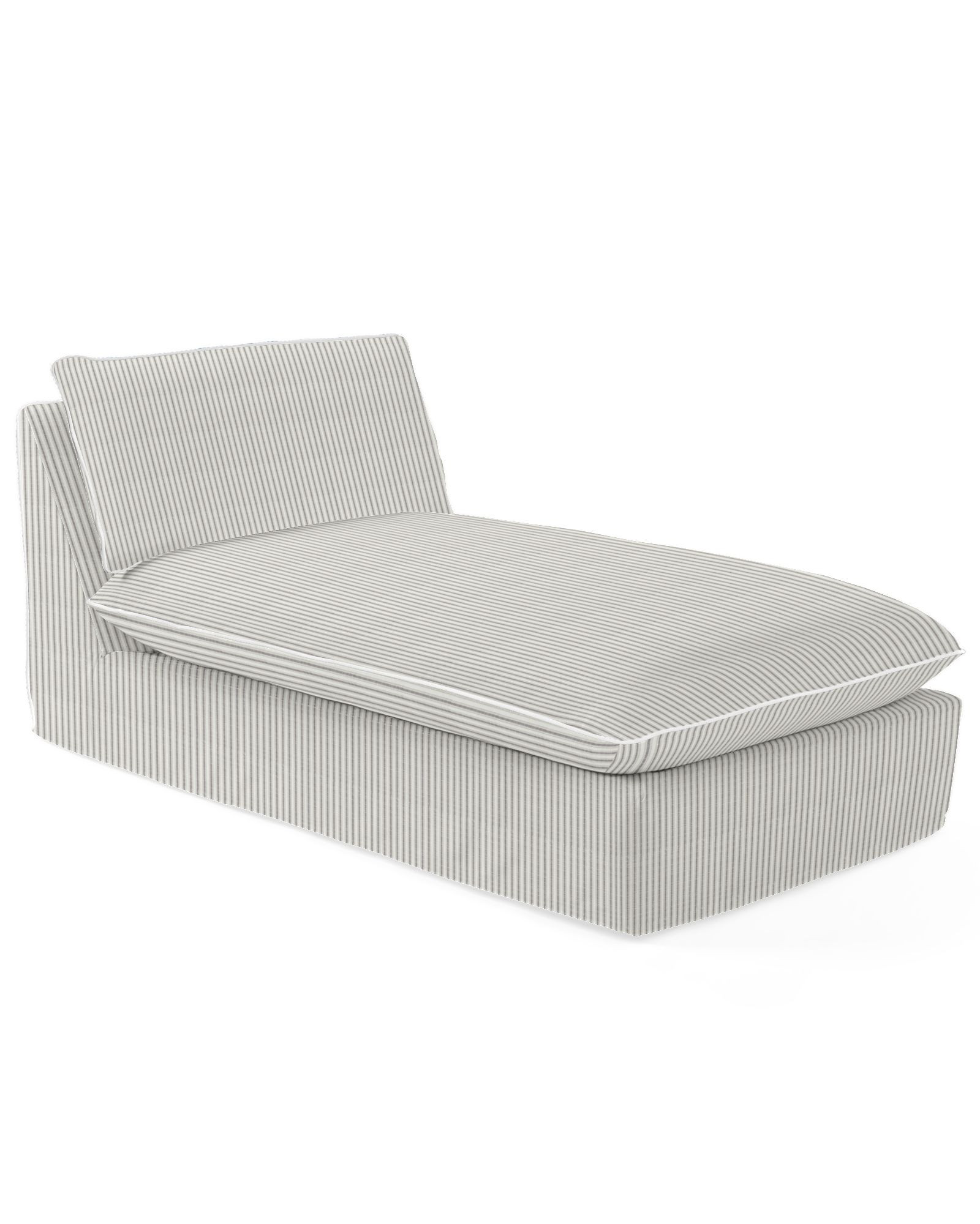 Paros Chaise with White Rope Trim - Slipcovered | Serena and Lily