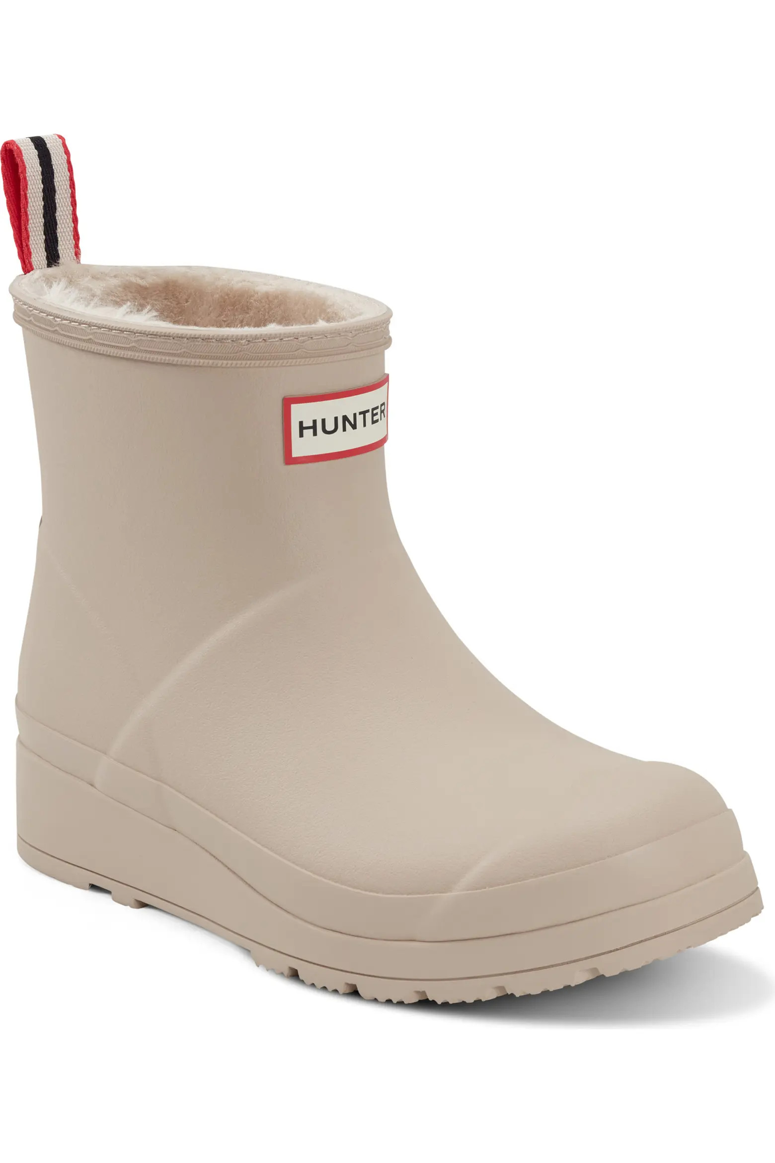 Hunter Play Short Faux Shearling Lined Waterproof Rain Boot (Women) | Nordstrom | Nordstrom