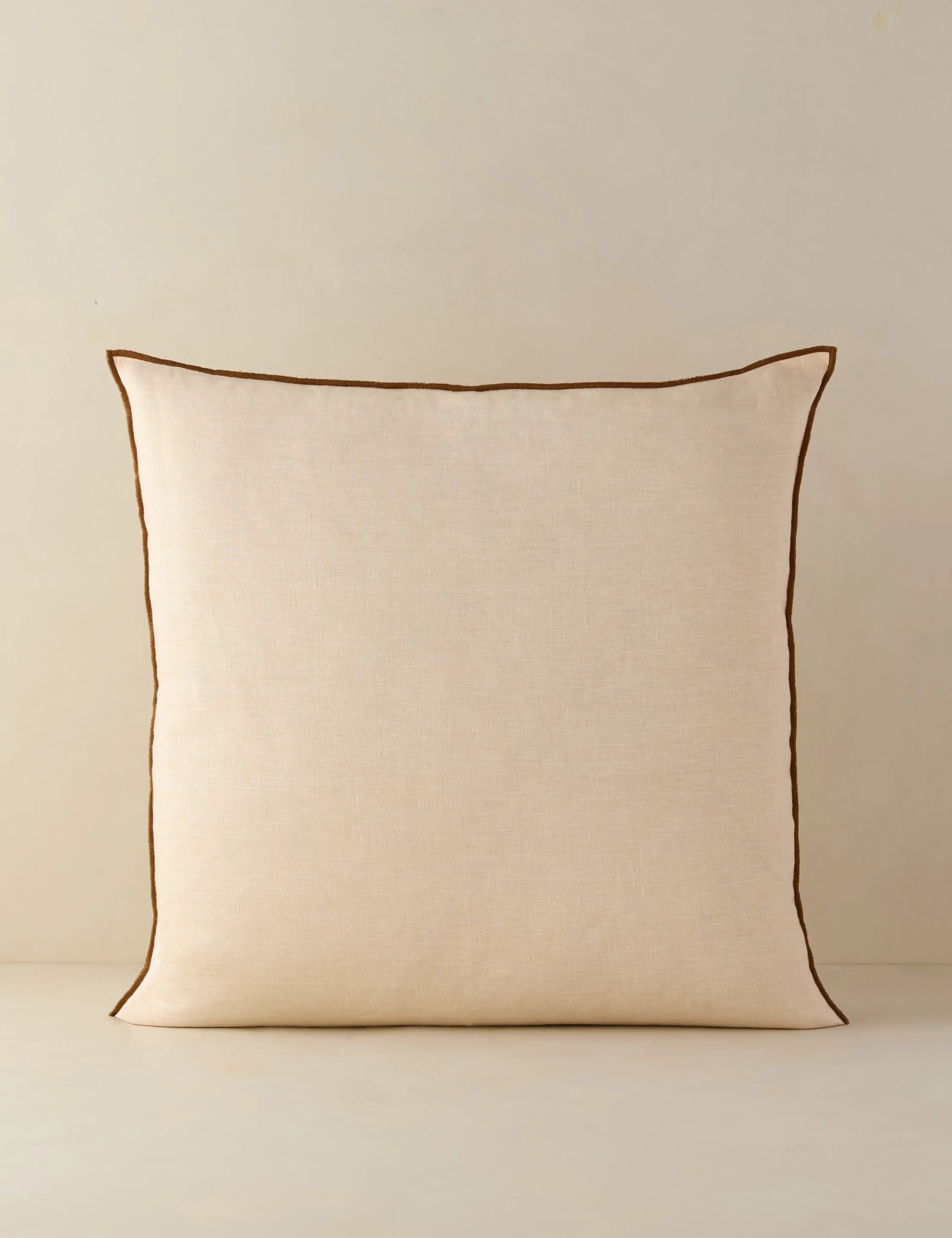 Carys Contrast Linen Pillow | Lulu and Georgia 