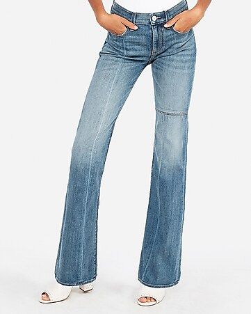 Mid Rise Seamed Stretch Bootcut Jeans | Express