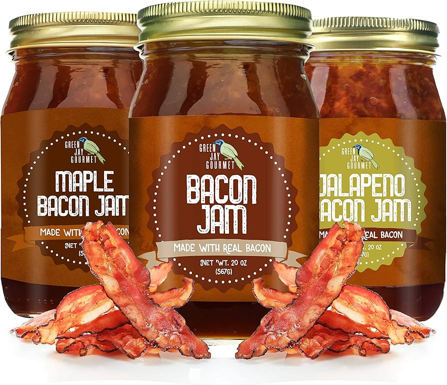Green Jay Gourmet Bacon Jam Sampler Pack - Classic Spread for Burgers, Sandwiches, Toast, Charcut... | Amazon (US)