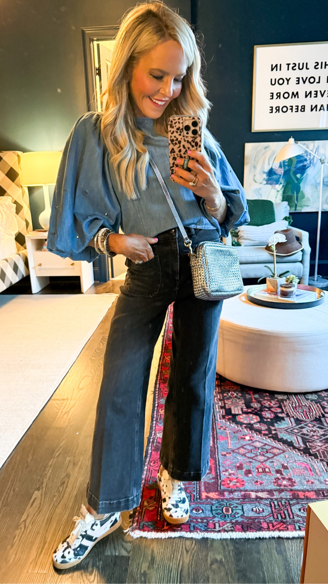 chambray statement style!! wearing XXS in top and size XS regular in denim • 

#LTKOver40 #LTKootd #LTKmomlife