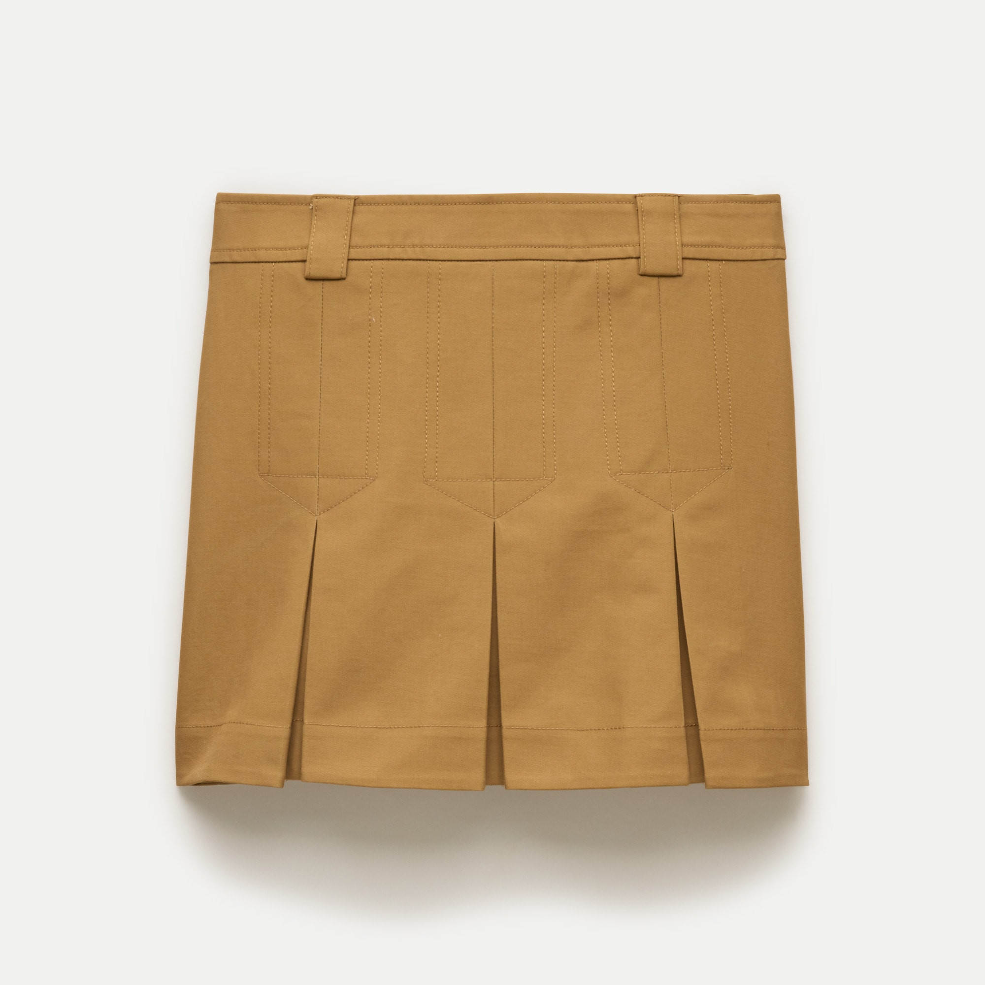 Pleated mini skirt in double poplin | J. Crew US