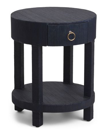 Rounded Raffia Side Table | Marshalls