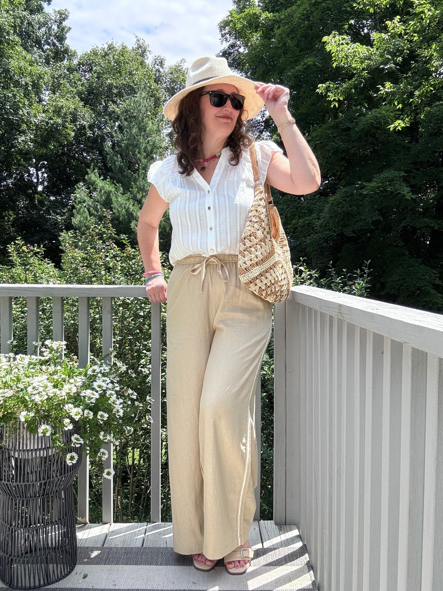 Summer outfit 
Top from Macy’s 
Jewelry by Erin McDermott (code BF20)

#LTKMidsize #LTKPetite #LTKTall
