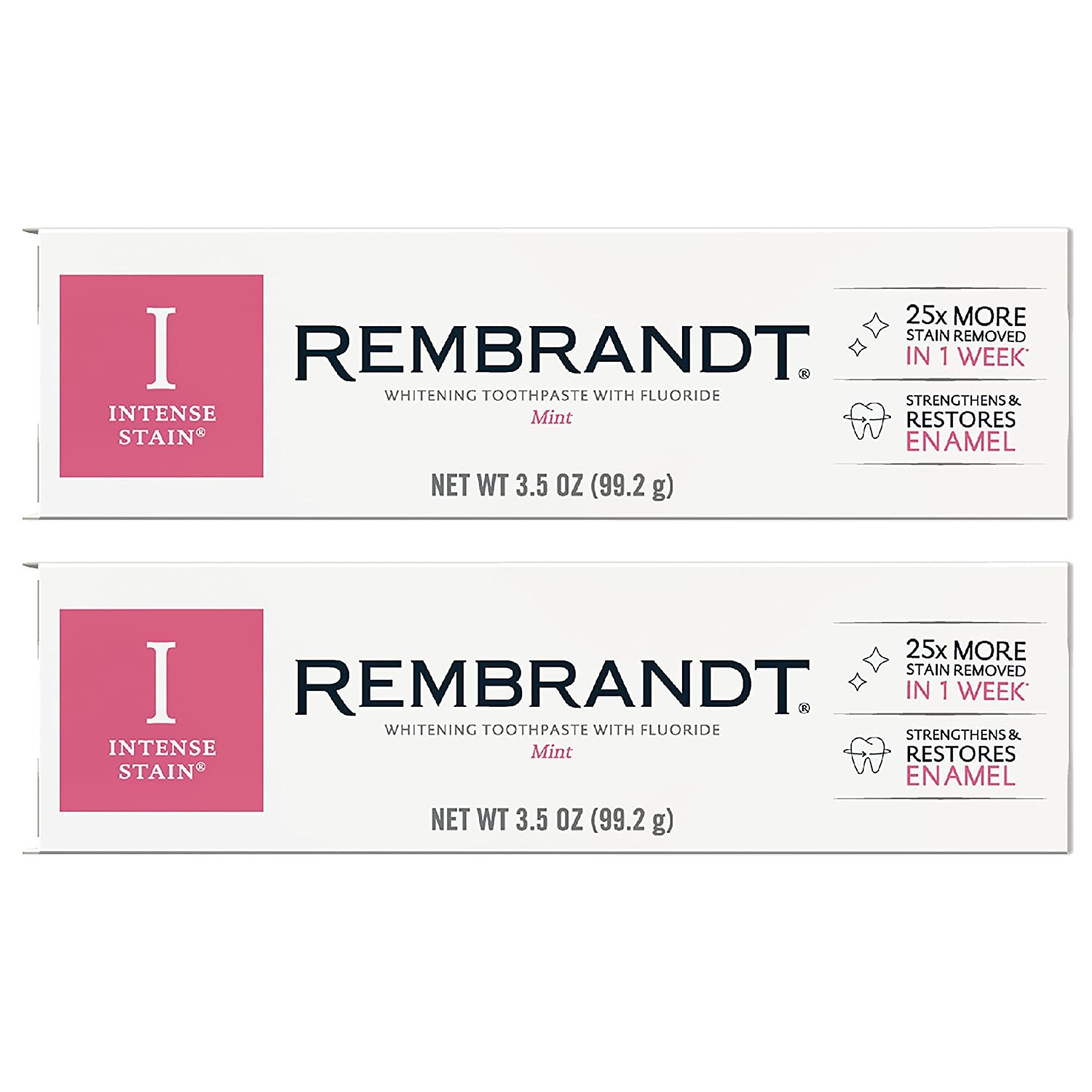 REMBRANDT Intense Stain Whitening Toothpaste With Fluoride, Removes Tough Stains, Rehardens And S... | Amazon (US)