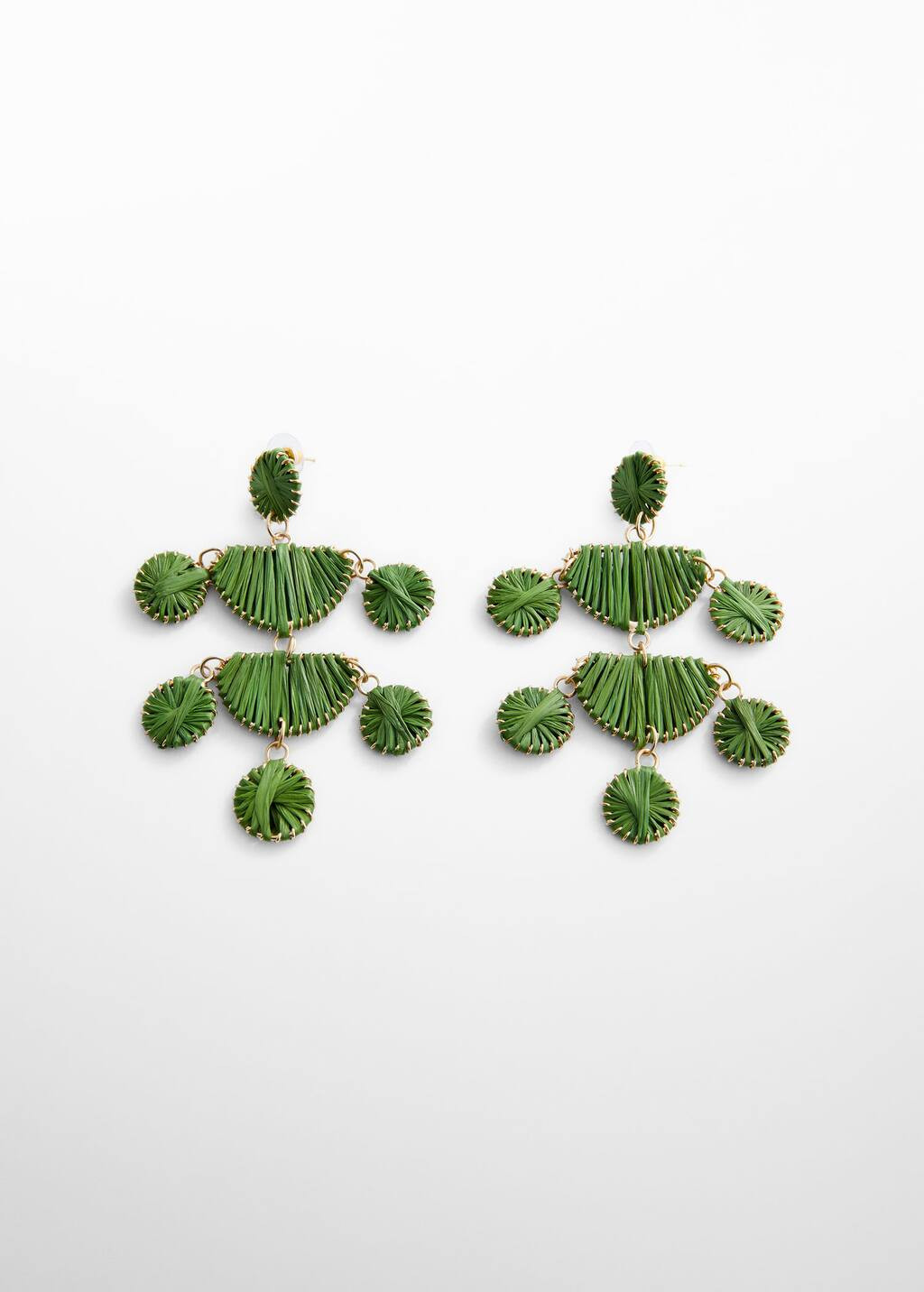 Long raffia earrings -  Women | Mango USA | MANGO (US)