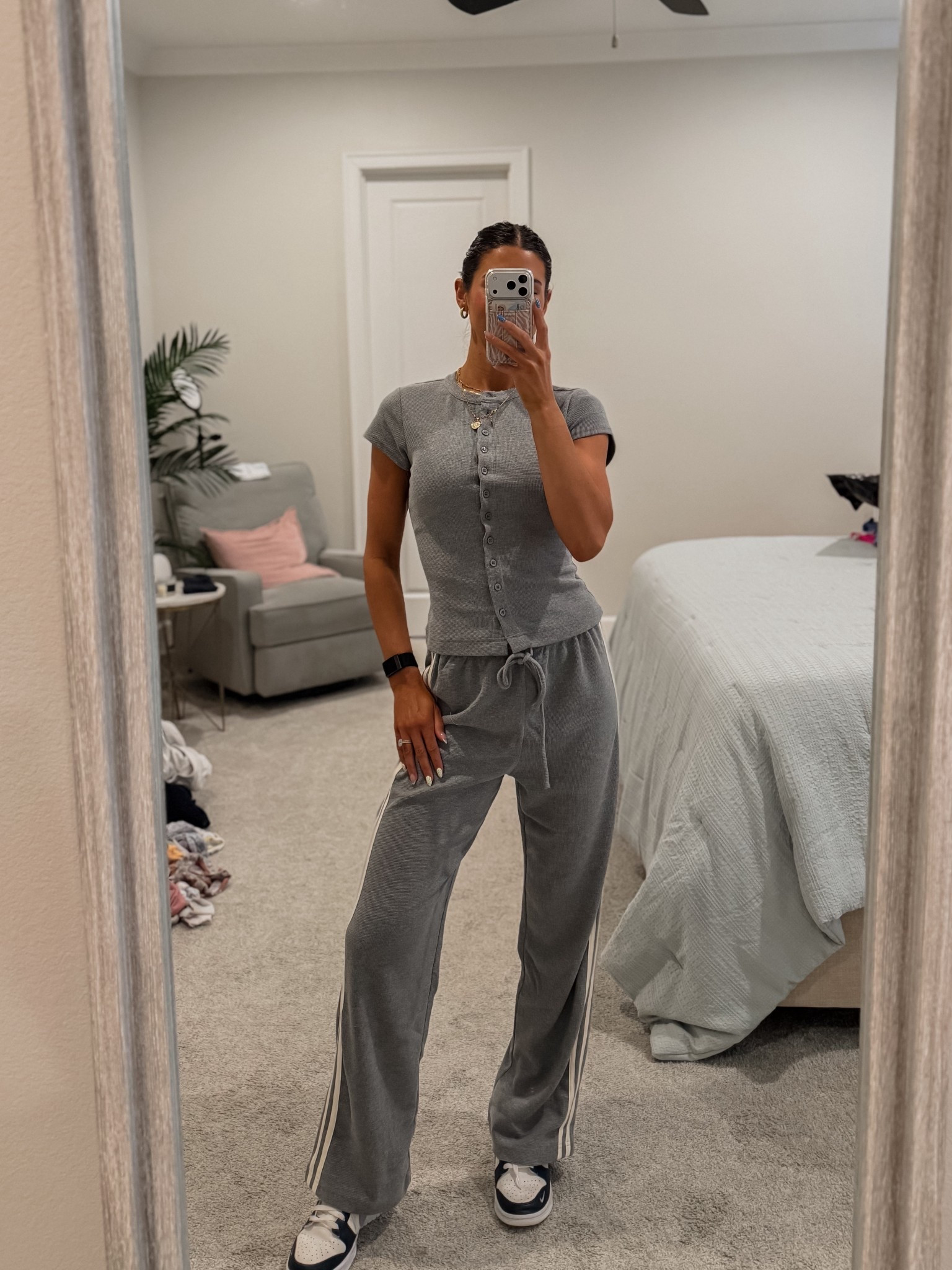 This setttt!!! How cute. Wearing small in both. True to size 

Athletic set. Casual set. Mom outfits. Casual. Mom life. Gray set 

#LTKdayinmylife #LTKfitnessgoals #LTKmomlife