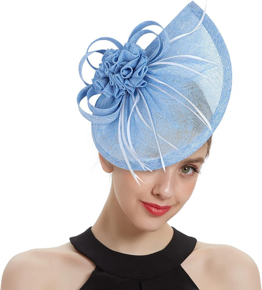 LATIMOON Fascinators Hat for Women Tea Party Headband Mini top Hats Cocktail Flower Mesh Feathers... | Amazon (US)