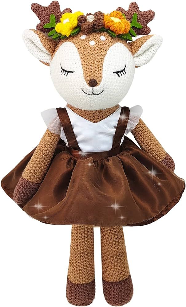 JUSTQUNSEEN Deer Stuffed Animal, 17" Reindeer Plush Toys, Cute Stuffed Animals Deer Ballerina Dol... | Amazon (US)