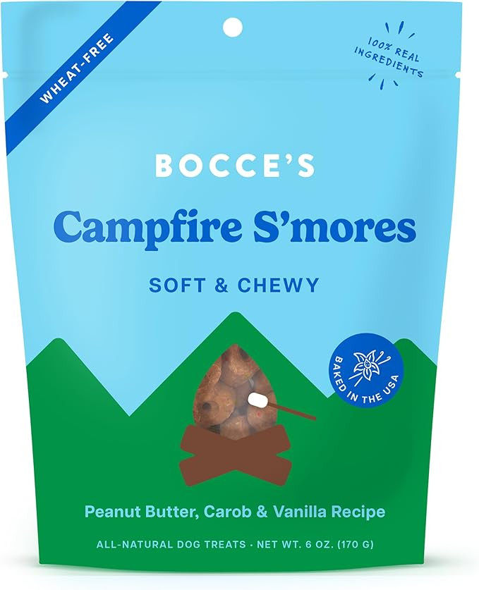 Bocce's Bakery Campfire S'Mores Treats for Dogs, Wheat-Free Everyday Dog Treats, Made with Real I... | Amazon (US)