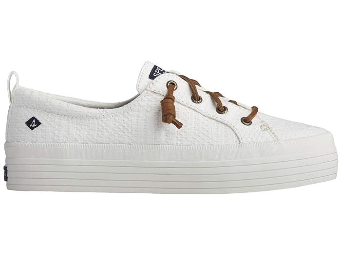 Sperry Crest Vibe Platform Smocked (White) Women's Shoes | Zappos
