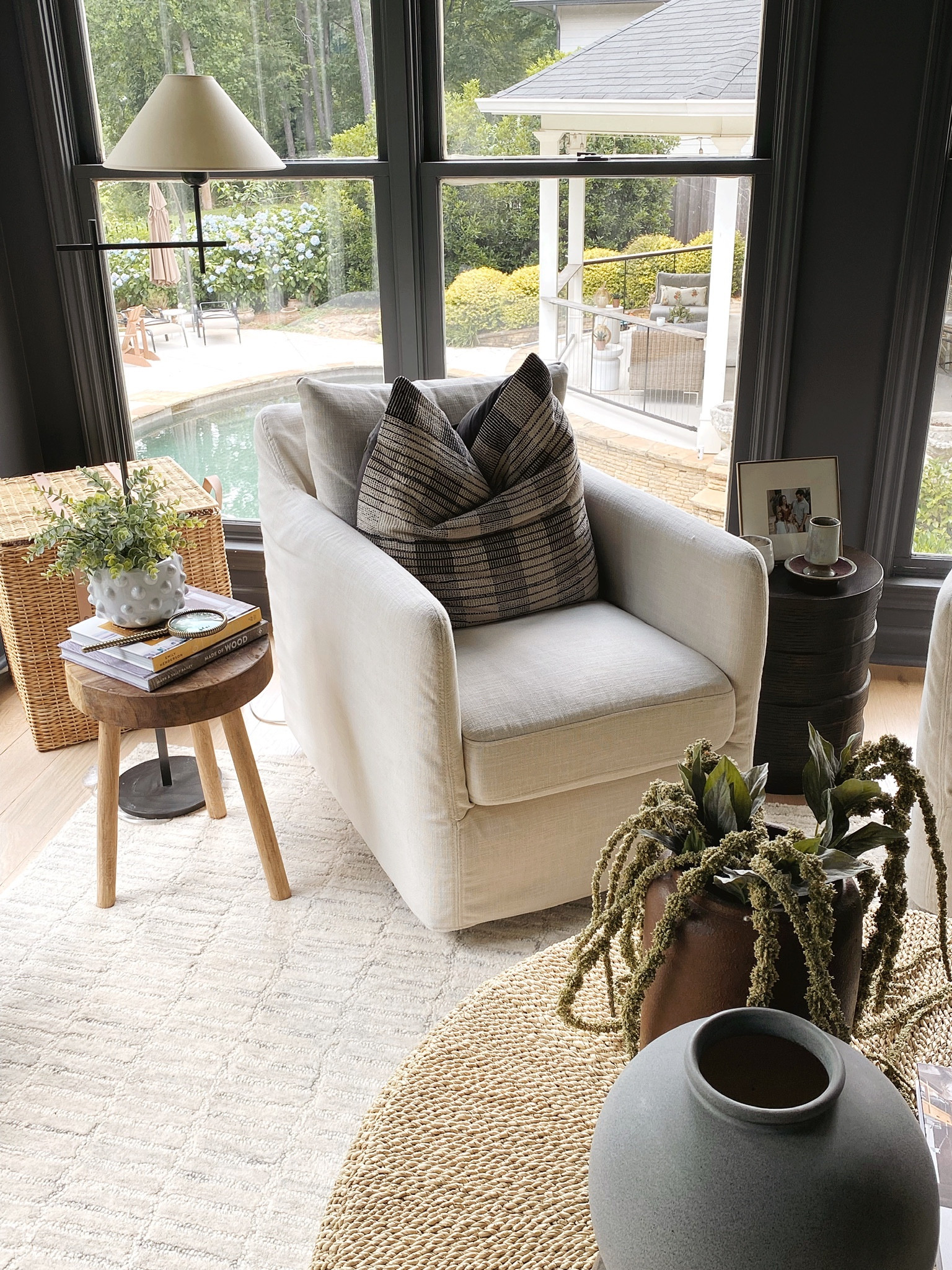 My swivel chairs are 20% off right now! They are the perfect smaller size. Living room inspo, living room design 

#LTKhome #LTKsalealert #LTKSeasonal