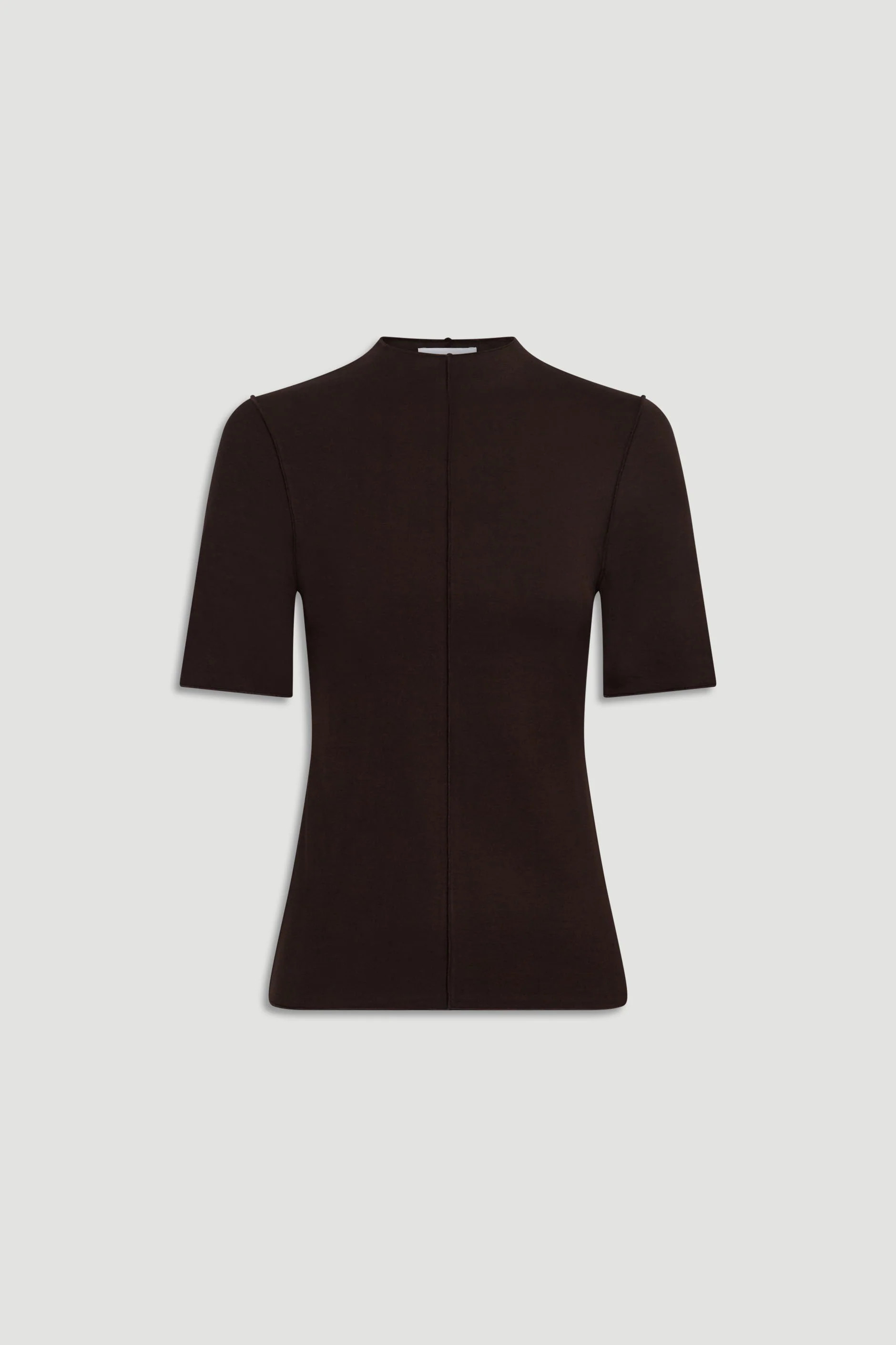 D-Luxe Short Sleeve Top - Cocoa Brown | DECJUBA