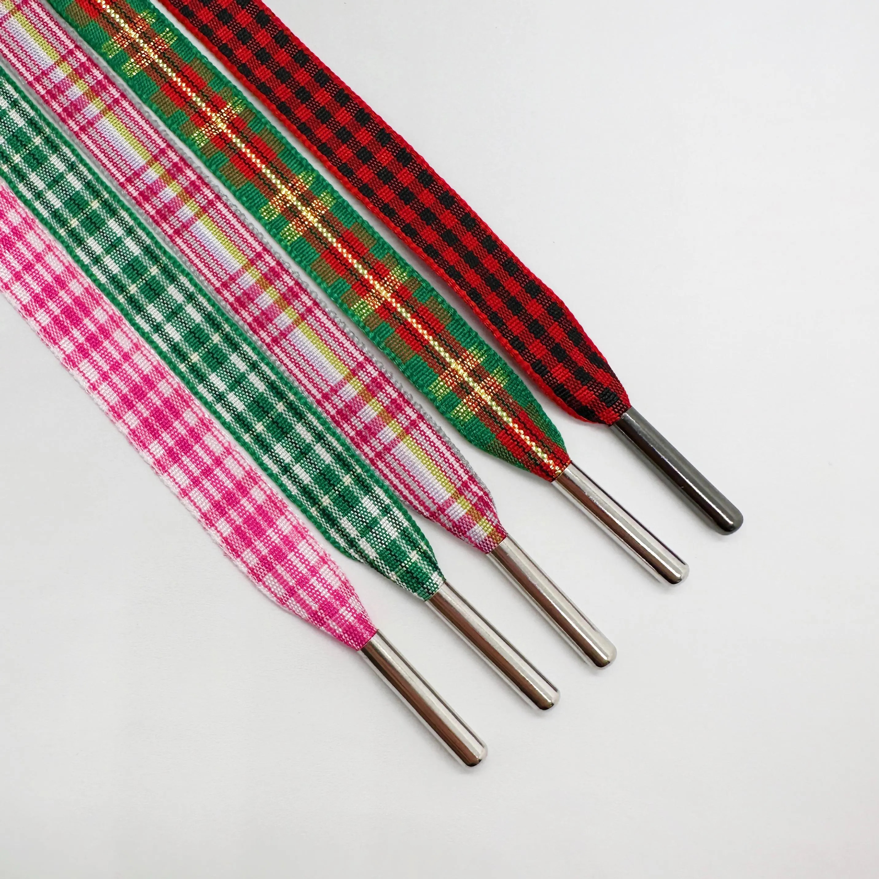 10mm Plaid Shoelaces With Metal Ends | Etsy (Global)