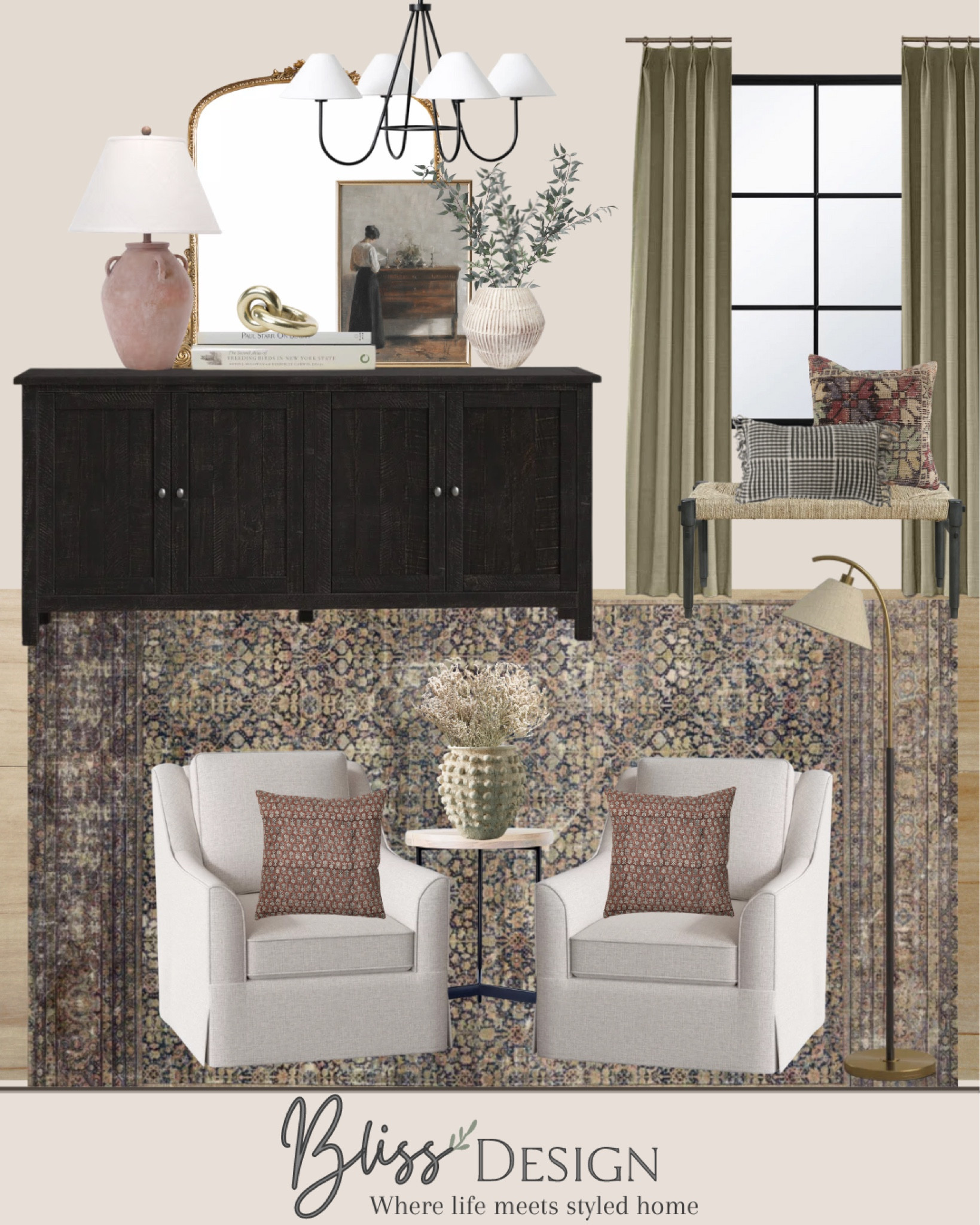 Entryway design 

Console, chairs, table, lamps, art, mirror, curtains, florals lamps, chandeliers 

#LTKhome #LTKFind #LTKsalealert