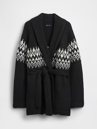 Wool-Blend Fair Isle Shawl Cardigan | Gap (US)