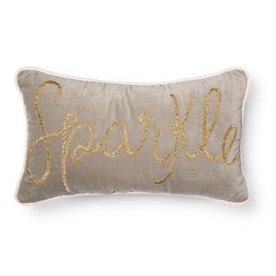 Sparkle Throw Pillow (20"x12") Gray - Pillowfort™ | Target