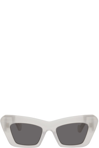 White Cat-Eye Sunglasses | SSENSE