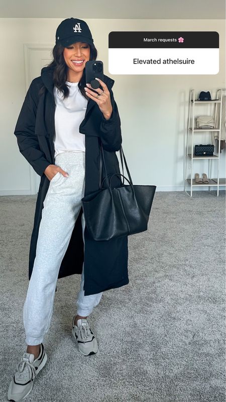 Elevated athleisure outfit - size 6 grey joggers (sized up for looser fit), size 4 black trench, size Small white tee







Comfy outfit
Everyday outfit
Rainy day outfit

#LTKtravel #LTKunder100 #LTKstyletip