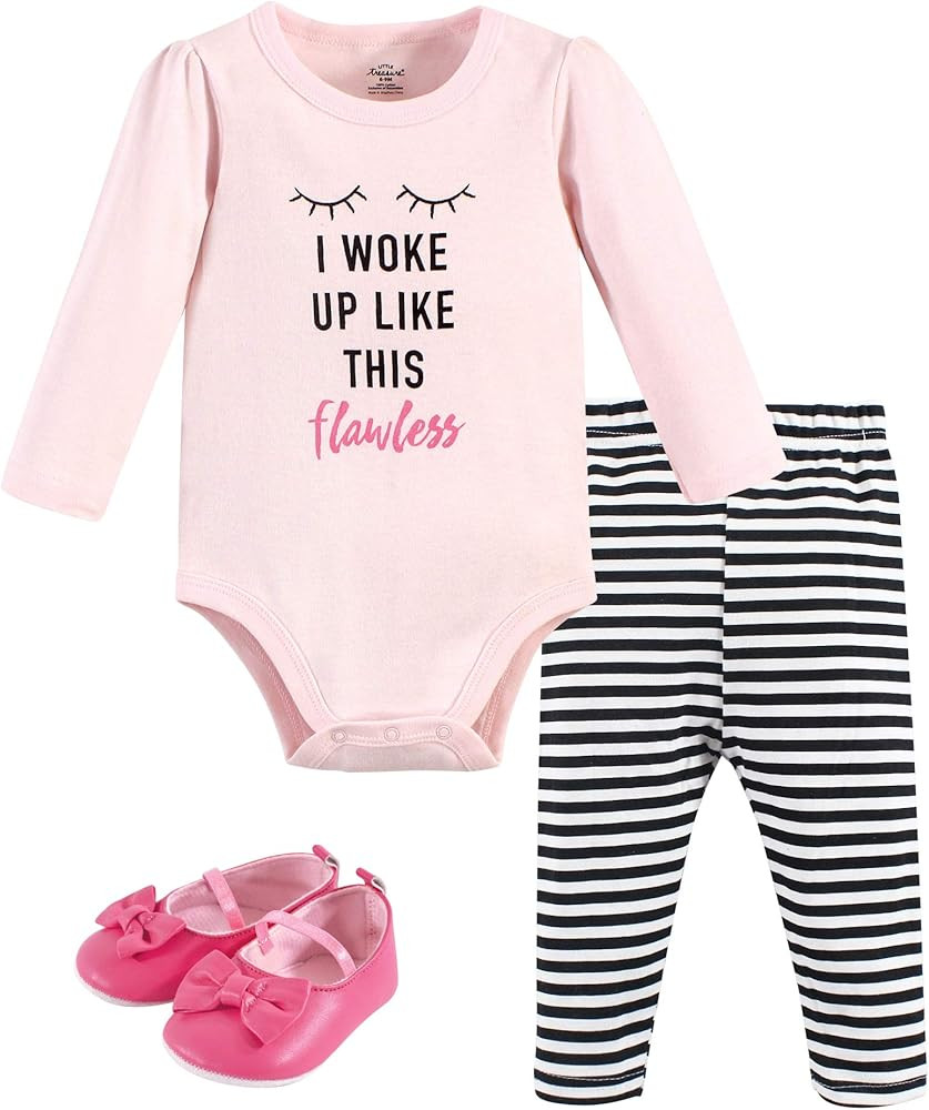 Little Treasure Unisex Baby Cotton Bodysuit, Pant and Shoe Set | Amazon (US)
