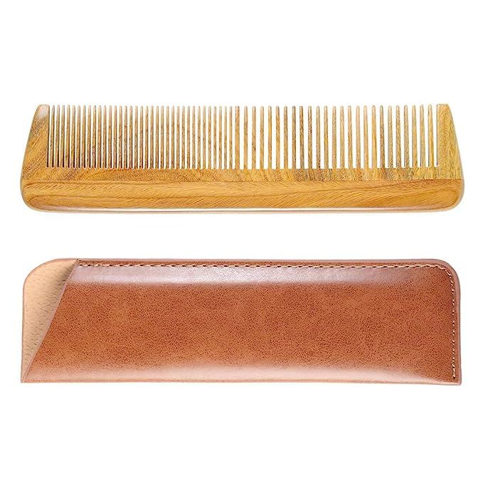 Onedor Handmade 100% Natural Green Sandalwood Fine Tooth Wooden Comb for Men Hair, Beard, and Mus... | Amazon (US)