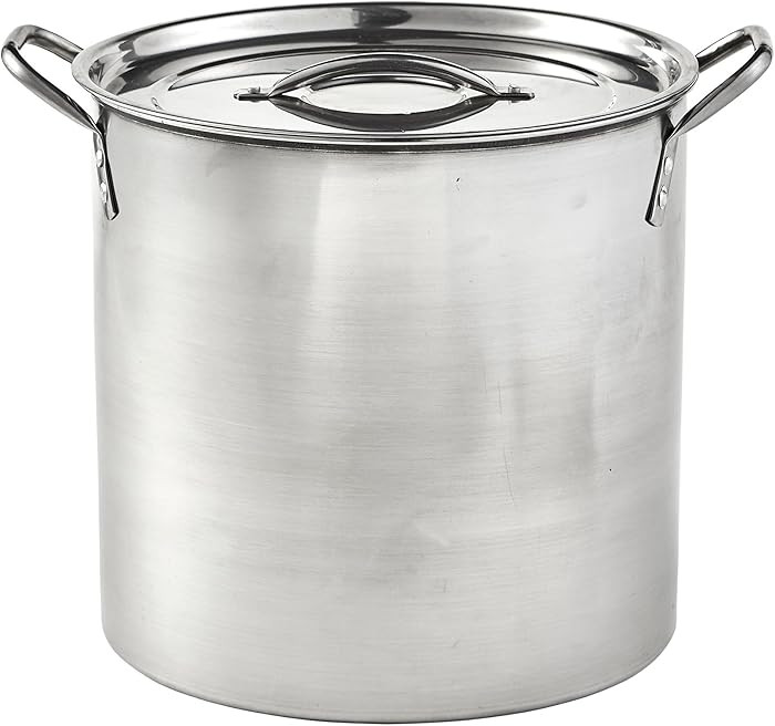 IMUSA 16Qt Stainless Steel Stock Pot with Lid, Large Cooking Pot for Soups, Boiling Seafood, Past... | Amazon (US)
