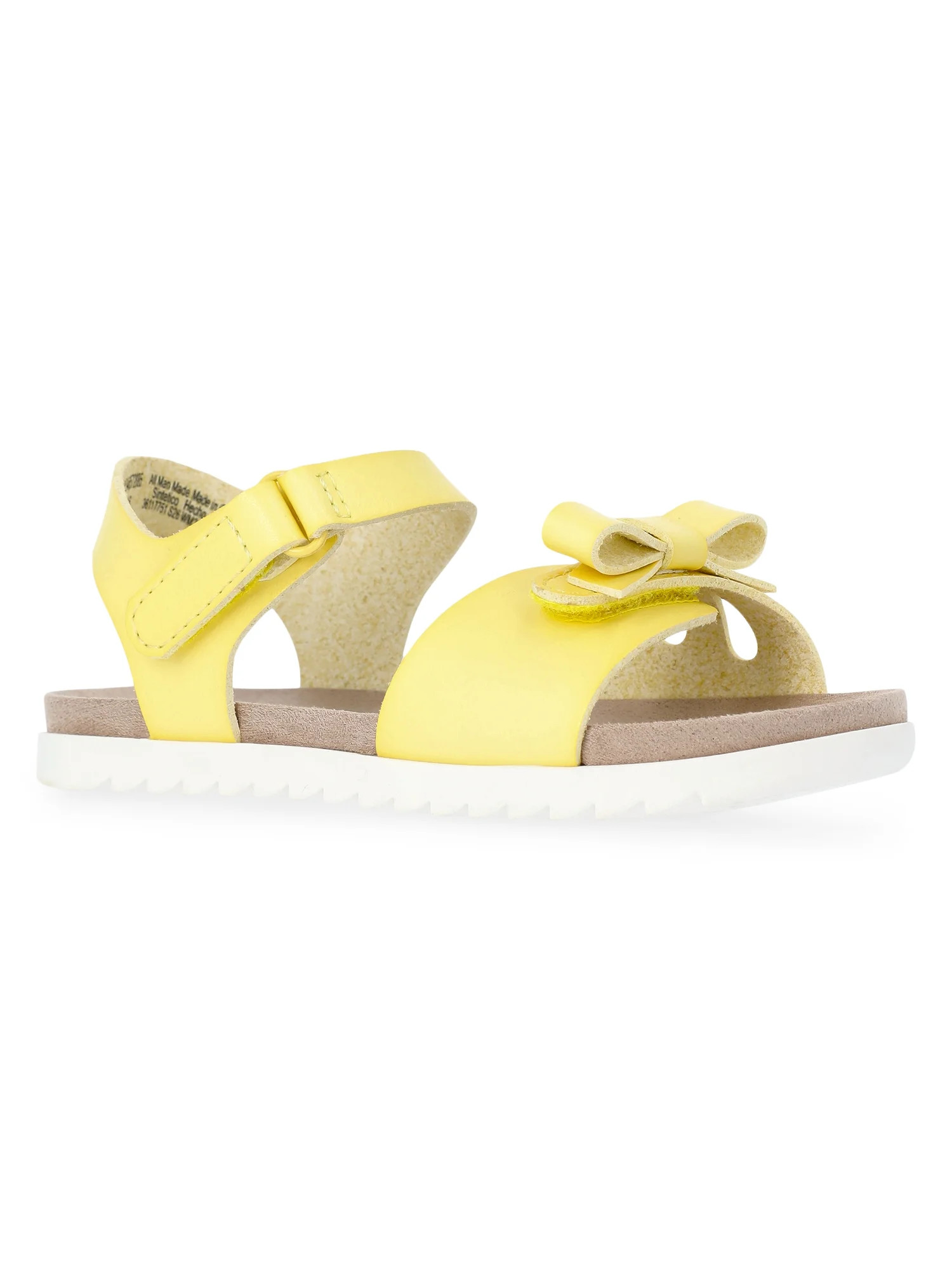 Wonder Nation Baby and Toddler Girls Bow Sandals | Walmart (US)
