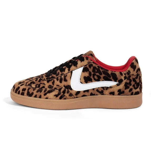 LUCKY STEP Womens Classic Retro Sneakers Non Slip Fashion Casual Shoes,Leopard | Walmart (US)