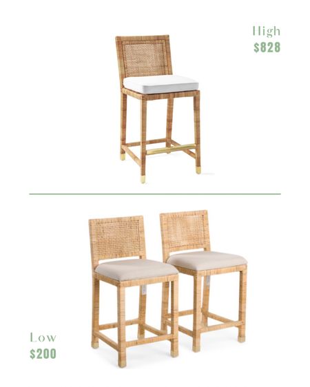 Serena and Lilly rattan barstool dupe! Found several options for a fraction of the price.

#LTKhome